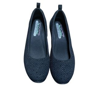 Skechers Women's Black Knit Flats
